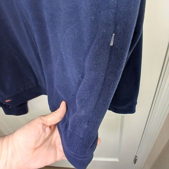 Vintage Ralph Lauren Golf Navy Fleece Mens XL Jacket Full Zip Orange Lined USA - Picture 12 of 16